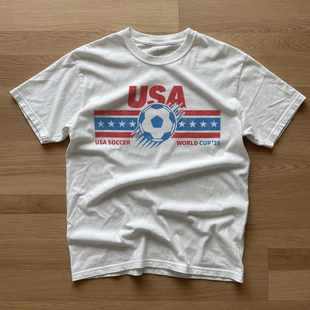 Gildan White USA Soccer World Cup '26 Graphic Tee